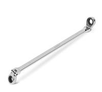 DISEN 10-11mm Extra Long Flex Head Ratcheting Wrench set, Double Box End Long Reach Ratchet Wrench, CRV Steel, Metric