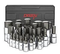 Disen 32-Piece HEX Bit Socket Set, SAE & Metric Allen Wrench Socket Set with Enhanced Storage Case, Premium Heat Treated Chrome Vanadium Steel & S2 Alloy Steel