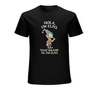 Disenchantment 'Hola I'm Elfo' (Grey) T-Shirt - New & Official! Blacks Black S