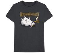 Disenchantment Pig Official Tee T-Shirt Mens Unisex (Large) Grey