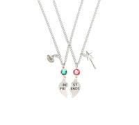 Disengor Elphaba Glinda Friendship Matching Bracelets - Wicked Musical Merch Witch Hat Crown Wand Heart Charm Necklaces - BFF Couple Accessories Christmas Valentine's Day Gift Set of 2, Standard size