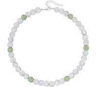 Disengor Rhinestone Baseball Bead Necklace - Bling Ice Collection Baseball Chain Necklace - Inspired Gift for Women Men, 18+2in(45+5cm), Polymer clay, rhinestone, Rhinestone