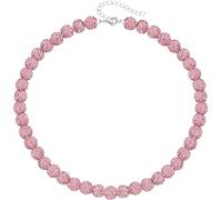 Disengor Rhinestone Baseball Bead Necklace - Bling Ice Collection Baseball Chain Necklace - Inspired Gift for Women Men, 20+2in(50+5cm), Polymer clay, rhinestone, Rhinestone