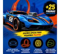 Diseños épicos para colorear: Más de 25 Diseños de Carreras Extremas con Coches, Monster Trucks y Circuitos de Acción