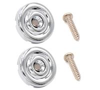 DISENS Round Electric Bass String Retainer Guides Metal String Trees for Bass Guitar Hardware Pack of 2 Chrome