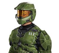 DISGUISE 105049 Master Chief Full Helmet Costume Mask, Adults, Green, One Size