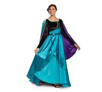 DISGUISE 106439E, Official Disney Frozen 2 Anna Costume Dress Adult Sized, Teal & Black, L