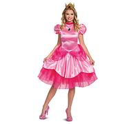 DISGUISE 10693F Princess Peach Official Nintendo Super Mario Bros Adult Costume Dress and Crown, Solid, Pink, XL (18-20)