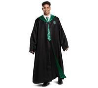 DISGUISE 107979T Harry Potter, Deluxe Wizarding World Hogwarts House Themed Robes, Dress Up Costume Accessory Slytherin Outerwear, Solid, Black & Green, Adult M (38-40)