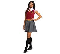 DISGUISE 108069E Harry Potter Dress, Official Wizarding World Adult Halloween Costume Top and Skirt Gryffindor Sized, Red & Gray, L