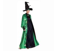 DISGUISE 116049B Professor Mcgonagall, Official Deluxe Harry Potter Wizarding World Costume Dress and Hat Adult Sized, Solid, Multicolored, M
