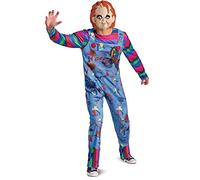DISGUISE 118649D Men, Official Childs Play Chucky Costume Jumpsuit and Mask Outfit Adult Sized, Cartoon, Multicolored, X-Large