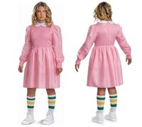 DISGUISE 123659G-EU-6 Eleven Pink Dress Tween Classic (Eu) Costume, L (10-12)