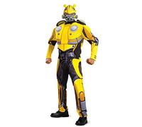 DISGUISE 12546D Bumblebee Movie Classic Muscle Adult Costume Sized, Cartoon, Yellow, L/XL (42-46)