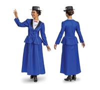 Disguise 144689E-EU-4 Disney MARY POPPINS COAT AD L 12-14 Fancy Dress Costume, Girls, Multi, Size