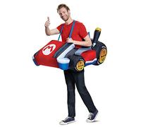 Disguise 15674AD Mario Inflatable Adult Sized Costumes, Unisex, Red One Size