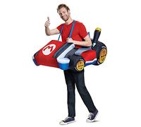 DISGUISE 15674AD Official Super Mario Costume Inflatable Adult, Unisex, Cartoon, Red, One Size