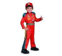 Disguise 19875L Disney Pixar Lightning Mcqueen Cars Classic Toddler Boys' Costume 3, Cartoon, Red, L (4-6)