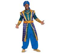 Disguise 22776D Genie Deluxe Adult Costume Sized, Blue, X-Large (42-46)