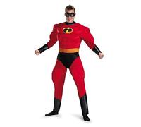 DISGUISE 5368-DISG-I Mr. Incredible Deluxe Muscle Adult Costume Disney science_fiction Sized, Red, X-Large (42-46)