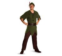 DISGUISE 5964-I Disney Peter Pan Classic Men's Costume Adult Sized, Solid, Green, XL
