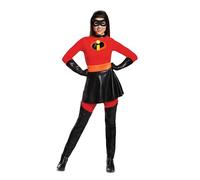 DISGUISE 66840E Mrs. Incredible Skirted Deluxe Adult Costume Disney Sized, Red, L