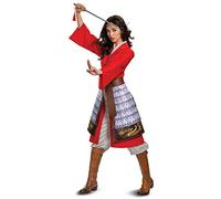 Disguise 79493N Mulan Hero Dress Deluxe Adult Sized Costumes, Red, S