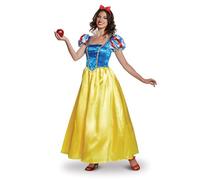 Disguise 88982B, Official Disney Princess Snow White Deluxe Costume Dress Adult Sized, Solid, Blue & Yellow, M
