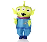 DISGUISE 89451AD Alien Inflatable Costume Toy Story 4, Green, One Size Adult
