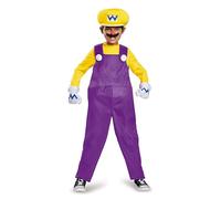 DISGUISE 98815K Deluxe Wario Mario Costume Kids Halloween, Cartoon, M