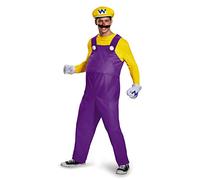 DISGUISE 98823D Wario, Official Super Mario Deluxe Costume for Men Bros. Adult-Sized, Cartoon, X-Large