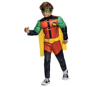 DISGUISE Batwheels Robin Muscle Costume, Official Batwheels Costume Outfit and Headpiece, Size (3T-4T)