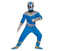 Disguise Blue Ranger Costume for Kids, Official Muscle Padded Power Rangers Cosmic Fury Costume, Child Size (3T-4T)