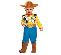 Disguise Boys Infant Deluxe Woody Fancy dress costume, Blue,Yellow, 6-12 Months