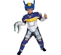 Disguise Boy's Transformers Chase Rescue Bots Toddler Muscle Costume, 4-6