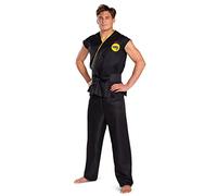 DISGUISE 123789SM-15L Cobra Kai Classic Fancy Dress Costume, Men, Solid, Multi, Adult Size Small/Medium