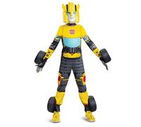 Disguise DISK103509L Converting Transformers Bumblebee Costume, Child, Yellow, Medium 7-8 years