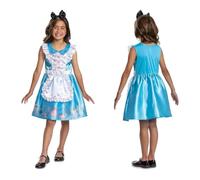 Disguise Alice in Wonderland Costume for Girls and Kids - Official Disney Licensed Alice Costume, Includes White Apron and Hair Bow with Detailed Bodice, For 3-4, 4-6 & 7-8 Years