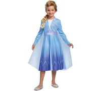 DISGUISE DISK129309K ELSA TRAVELING BASIC PLS M 7-8 Fancy Dress Costume, Girls, Blue