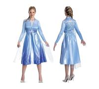 DISGUISE 158419B-EU Elsa Basic Plus Adult (Eu) Frozen Fancy Dress, Women, Multi, M