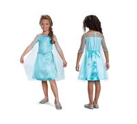 Disguise Disney Frozen Elsa Standard Fancy Dress Costume, Officially Licensed Disney Frozen, Includes A Beautiful Ice Blue Dress With Mesh Sleeves and Cape. Size Small (4-6)