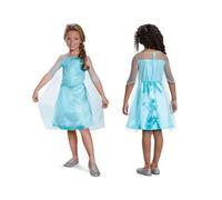 Disguise Disney Frozen Elsa Standard Fancy Dress Costume, Officially Licensed Disney Frozen, Includes A Beautiful Ice Blue Dress With Mesh Sleeves and Cape. Size Medium (7-8).