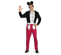 DISGUISE Disney Mickey Mouse Deluxe Mens Adult Costume, Red/Black/White, X-Large/42-46, Red/Black/White, XL