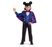 DISGUISE Disney Mickey Mouse Dress Up for Kids and Toddlers, Vampire Mickey Mouse, Officially Licensed, Includes Cape and Headband, Perfect for Halloween, for Ages 3-4 years