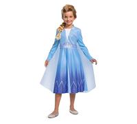 DISGUISE DISK129309K ELSA TRAVELING BASIC PLS M 7-8 Fancy Dress Costume, Girls, Blue