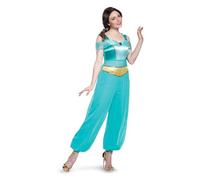 DISGUISE Disney Princess Jasmine Adult Classic Dress Up, Official Disney Licensed Fancy Dress for Women, Includes Headband and Detailed Jumpsuit, Soft Material, UK size 8-10