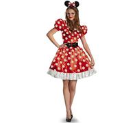Disguise Disney womens Red Minnie Mouse Classic adult sized costumes, Medium (8-12), M 8-10 US, Medium (8-12), M