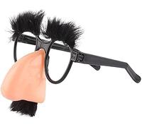 Disguise Glasses with Mustache, Silly Glasses with Big Nose Eyebrows and Mustache for Disguise, Funny Photo Props Novelty Halloween Party Eyeglasses for Adults Party Headwear, Eyewear and Accessories