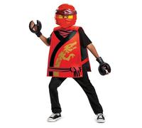 DISGUISE 100379 Kai Ninjago Costume for Kids Ninja, Red, One Size