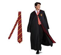 Disguise Harry Potter Gryffindor Costume Combo, Deluxe Hooded Robe with Tie for Adults, As Shown, Extra Large (50-52)